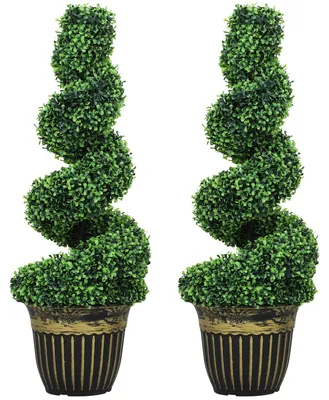Produktbild von HOMCOM Künstliche Pflanzen 2er-Set UV-beständige 90cm Kunstpflanze im Blumentopf