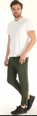 Produktbild von Herren Jogginghose Sporthose Grün M Trainingshose Sweathose Pyjama Baumwolle Warm P-55