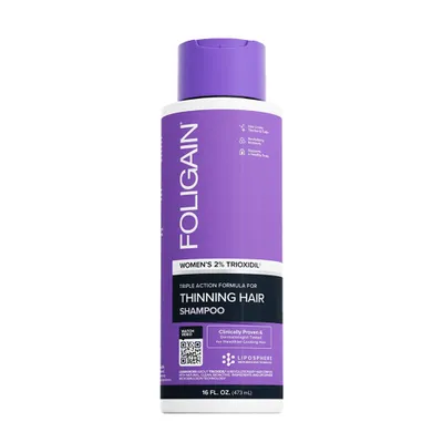 Produktbild von Shampoo, Foligain, mit Dreifachwirkung, für dünner werdendes Haar, für Frauen, mit 2 % Trioxidil, 473 ml