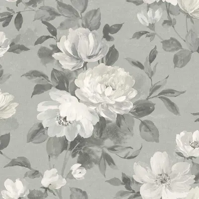 Obrázek produktu pro Borastapeter Tapeta květiny šedá - 660431 - 53 cm x 10,05 m