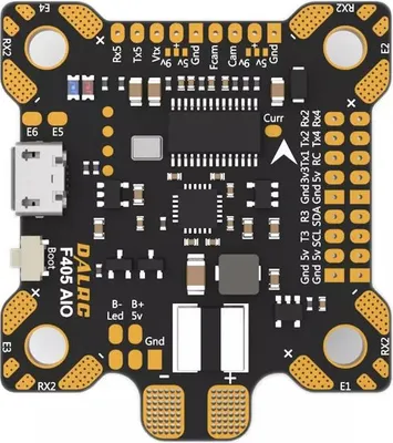 Zdjęcie produktu dla DALRC F405 AIO Betaflight F4 Sterownik lotu MCU STM32F405 MPU6000 OSD 9V / 1.5A 5V / 2A BEC 200A PDB