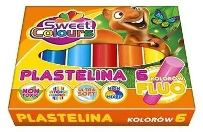 Produktbild von Neon-Knetmasse, 6 Farben – Sweet Colours