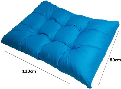 Produktbild von Palettenkissen 120×80 cm – Bequemes Sitzkissen für Palettensofa und Gartenlounge Palettenkissen  Blau Gartenkissen, palettenkissen outdoor