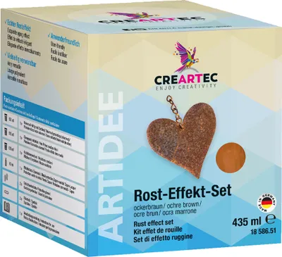 Produktbild von CREARTEC Einsteigersets Metallgrund Oxidation ockerbraun - Zum Erzeugen von Rosteffekten - 1858651