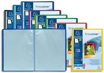 Produktbild von Exacompta 5740E Sichtmappe Kreacover DIN A4 40 Hüllen Polypropylen sortiert