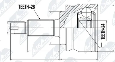 Produktbild von NTY Gelenksatz Antriebswelle Hinten Links Hinten Rechts Hinten für SUZUKI Grand Vitara II SUV (JT, TE, TD) NPZ-SU-032