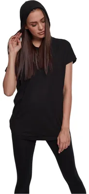 Immagine prodotto di Urban Classics Donna - Felpa con cappuccio TERRY Wide Schwarz - XS