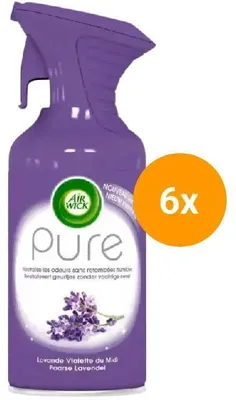Produktbild von Air Wick Lufterfrischer – Spray – Lila Lavendel – Sparpackung mit 6 x 250 ml