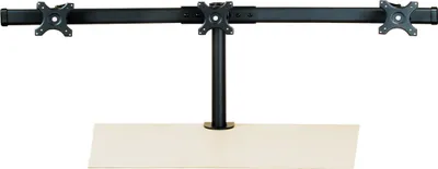 Image de VALUE LCD triple bras barre de support, noir, montage sur table, jusqu'à 3x 8 kg