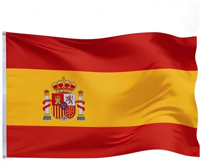 Produktbild von Spanische Flagge, 90 x 150 cm, aus Polyester mit Messingösen, wetterbeständig