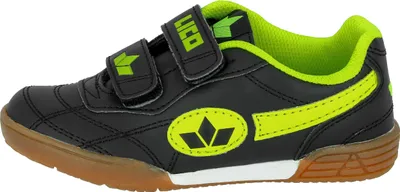 Produktbild von Lico Sportschuhe Bernie V für Mädchen & Jungen, Größe 36, schwarz, Synthetik, optimal für Hallenböden, mit auswechselbarer Textileinlegesohle, Zweifach-Klettverschluss und rutschfester Laufsohle