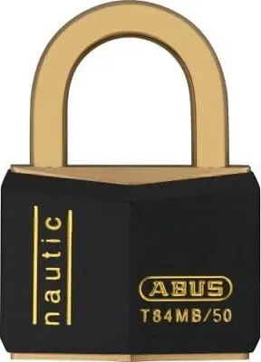 Produktbild von ABUS Vorhangschloss T84MB/50 nautic Messing Hangschloss Schloss mit 2 Schlüssel