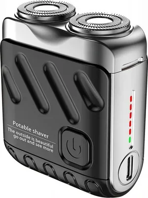 Produktbild von ZELURXX 2-in-1 Elektrischer Rasierer Herren, Mini Reise-Design, Magnetkopf, USB-C Schnellladung, wasserdicht, 9000 U/min, Barttrimmer, Schwarz