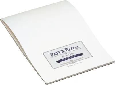Produktbild von Rössler Papier 2002 831 009 Paper Royal Briefblock - DIN A4, 40 Blatt, weiß, geripptes Feinpapier, veredelt