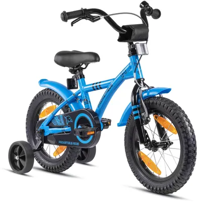 Produktbild von Kinderfahrrad 14 Zoll mit Stützrädern in Blau