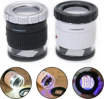 Obrázek produktu pro hodinářské kukátko 30 x zvětšení - LED a UV světlo