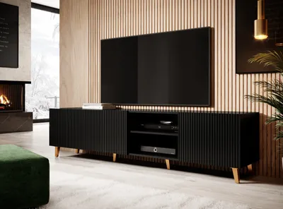 Produktbild von Cama RTV-Schrank PAFOS 200x42x52 Schwarz matt