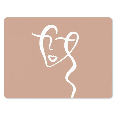 Produktbild von MuchoWow® Mauspad Mousepad Frau - Gesicht - Abstrakt 23x19 cm - Mousepads - Maus Mat - Pad - Mausunterlage - Schreibtischunterlage - Mauspad