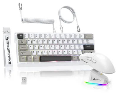 Obrázek produktu pro Herní klávesnice, bezdrátová, rozložení QWERTY - 61 kláves, kompaktní (60%), mechanická, RGB podsvícení