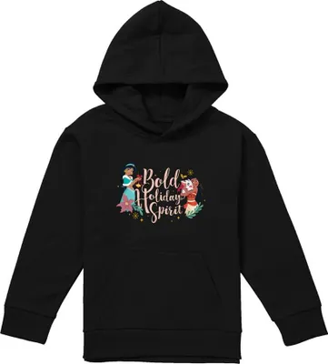Produktbild von Disney Princess - "Bold Holiday Spirit" Kapuzenpullover für Kinder, meliert, weihnachtliches Design TV24838 (152-158) (Sportliches Heather)