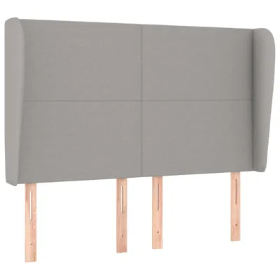 Produktbild von vidaXL Kopfteil mit Ohren Hellgrau 147x23x118/128 cm Stoff