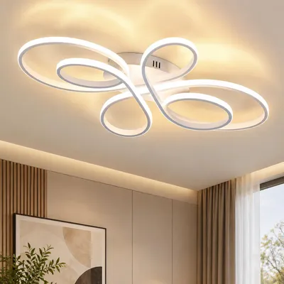 Productafbeelding van ZMH Plafondlamp slaapkamer, LED plafondlamp 30W, woonkamerlamp 40cm, slaapkamerlamp, warm wit licht (3000K), keukenlamp voor keuken, hal, eetkamer