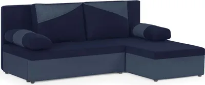 Produktbild von Ecksofa Polo mit Schlaffunktion - Marineblau/Grün