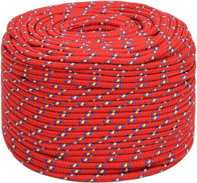 Image de vidaXL Corde de bateau rouge 6 mm 50 m polypropylène