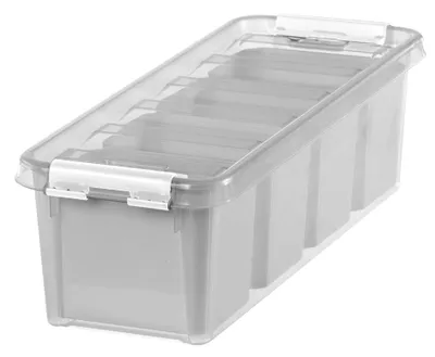 Produktbild von SmartStore Aufbewahrungsbox CLASSIC 4 3,5 Liter mit Einsatz transparent weiß