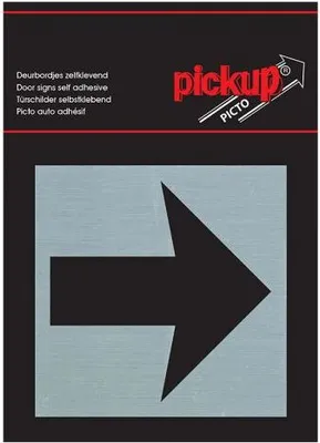 Produktbild von Aluminium-Pfeilschild - 80x80 mm selbstklebend.