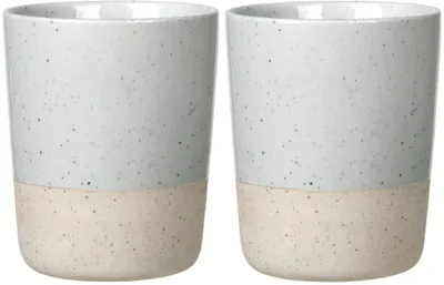 Image de Ensemble de 2 tasses à double paroi Blomus - Sablo, 260 ml, gris clair