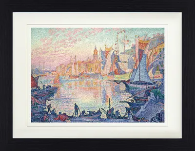 Produktbild von Paul Signac Gerahmtes Bild Mit Edlem Passepartout | Wand-Bilder | Im Bilderrahmen - Hafen Von Saint-Tropez , 1901-1902 (30 x 40 cm)
