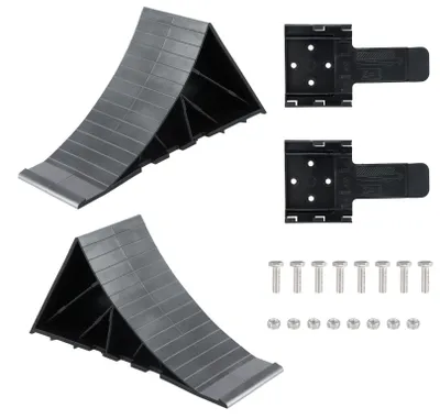 Produktbild von Solidchoice – Set aus 2 schwarzen Radsperren für Wohnwagen und Auto