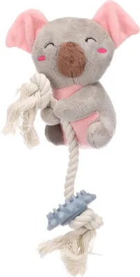 Imagen del producto de Juguete para perros en forma de flamenco, ideal para cachorros, marca Didi Koala, color gris, con cuerda