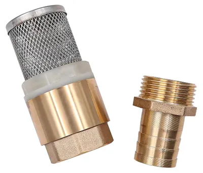 Produktbild von Saugfilterset - Messing Fußventil mit Rückschlagklappe - 1 Zoll