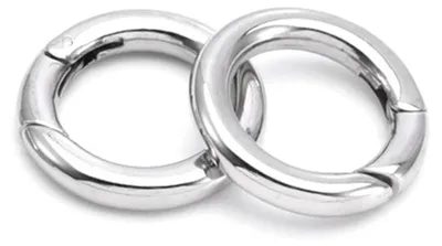 Feder-O-Ringe aus S925 Sterling Silber, 12 mm, 2 Stück