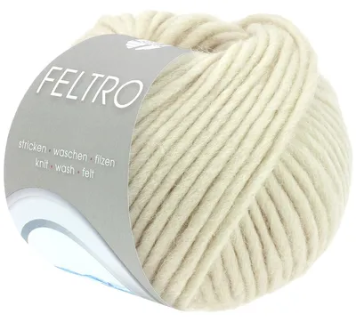 Produktbild von Lana Grossa FELTRO UNI 50 g modernes Filzgarn 50 m Farbe 121 - Weiß