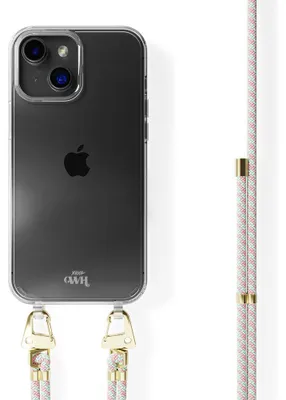 Produktbild von iPhone 13 - Aqua Pink Transparent Cord Hülle
