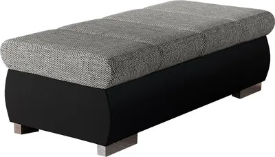 Produktbild von MIRJAN24 Polsterhocker Bangkok Groß, Moderne Sitzhocker vom Hersteller, Holzkonstruktion, 120x60x39 cm (Farbe: Soft 011 + Lawa 05)