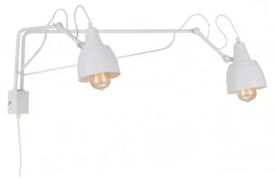 Zdjęcie produktu dla Kinkiet SOHO biały 2xE27x60W metal wym:28,5x80x88cm IP20 Aldex