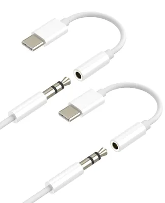 Produktbild von Adapter von USB-C auf 3,5-mm-Klinkenbuchse (2er-Set) für iPhone und Android