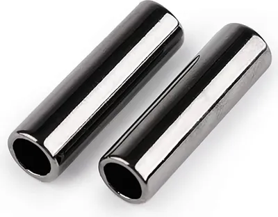 10 Kordelenden Metall Endstück 2,7x27mm für 5mm Kordel, anthrazit
