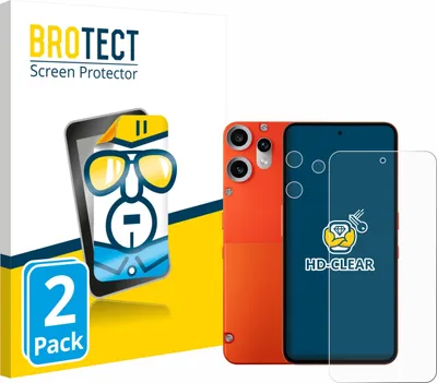Produktbild von 2x Für Nothing CMF Phone 2 Pro (Display+Kamera) Schutzfolie BROTECT Displayschutz Display Schutz Folie Klar Transparent