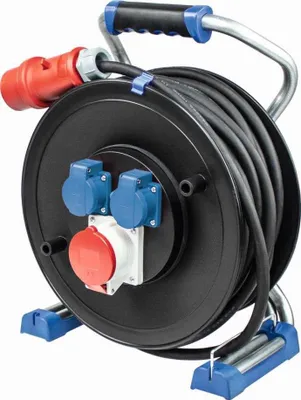 Productafbeelding van CEE kabelhaspel 30 m H07RN-F 5G2,5, IP44 buiten met 2 geaarde stopcontacten