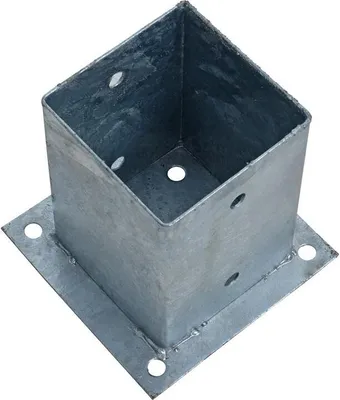 Produktbild von Bodenhülse Aufschraubhülse Pfostenhülse 121 x 150 mm Pfostenträger Hülse eckig
