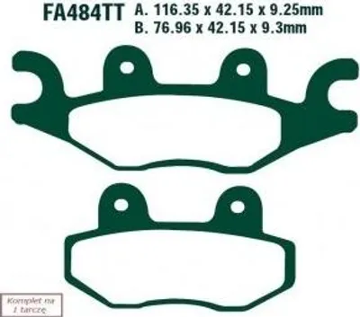 Immagine prodotto di Pastiglie freno EBC FA484R (cpl. per 1 disco)