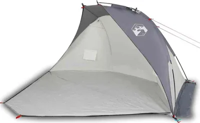 Produktbild von vidaXL Strandzelt Grau 268x223x125 cm 185T Polyester