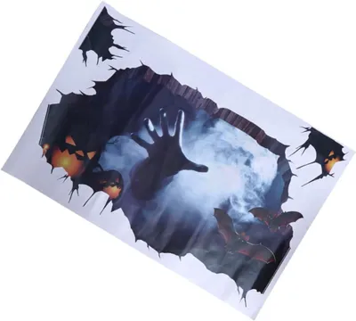Produktbild von 3D-Bodenaufkleber und Halloween-Dekorationen als gruselige, selbstklebende Wandaufkleber für Wohnzimmer, Schlafzimmer und Bar