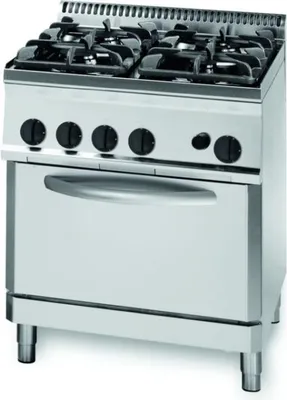 Immagine prodotto di Cucina a gas KBS da 19,5 kW con 4 fuochi e fiamma pilota elettrica per forno, 400 volt.