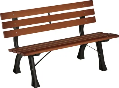Produktbild von Outsunny Gartenbank 2-Sitzer, Sitzbank, Parkbank mit Rückenlehne, Kaffee